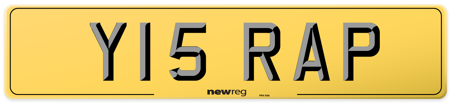 Y15 RAP Rear Number Plate