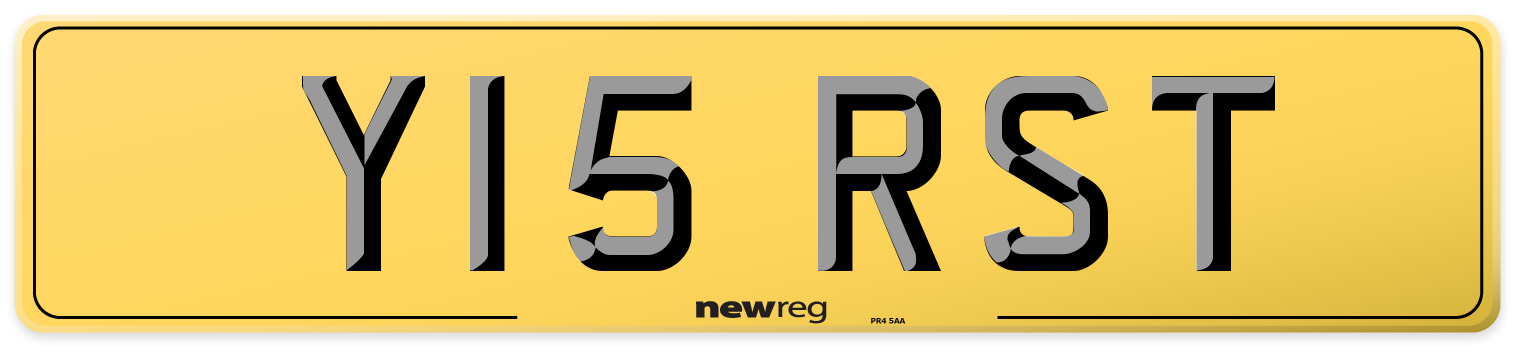Y15 RST Rear Number Plate