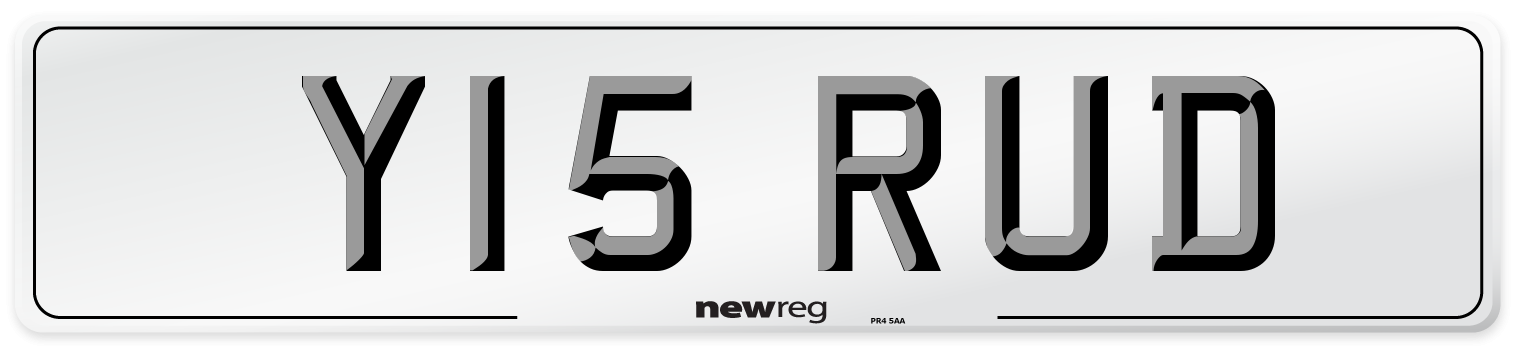 Y15 RUD Front Number Plate