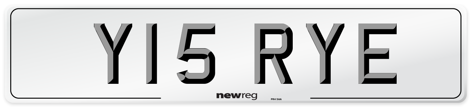 Y15 RYE Front Number Plate