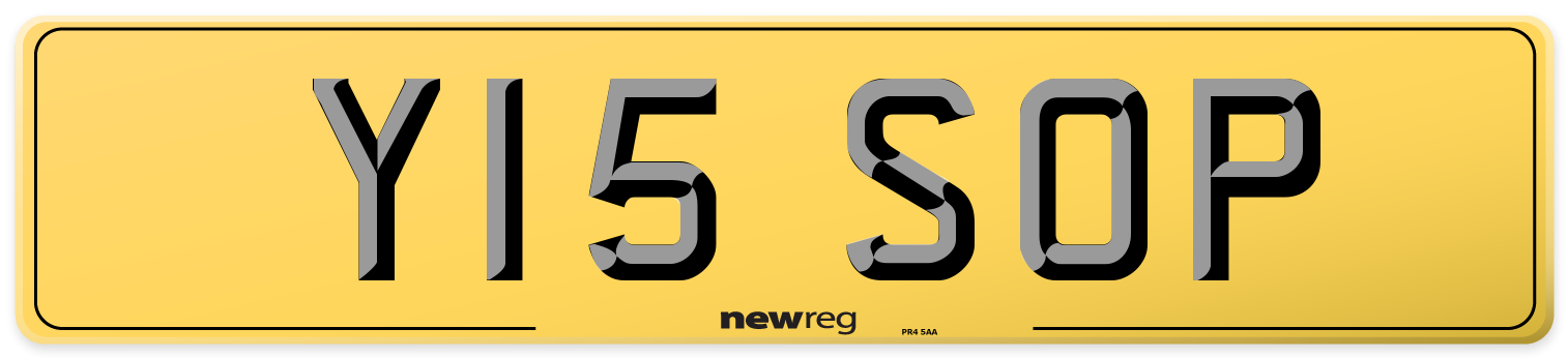Y15 SOP Rear Number Plate