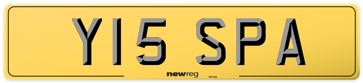 Y15 SPA Rear Number Plate