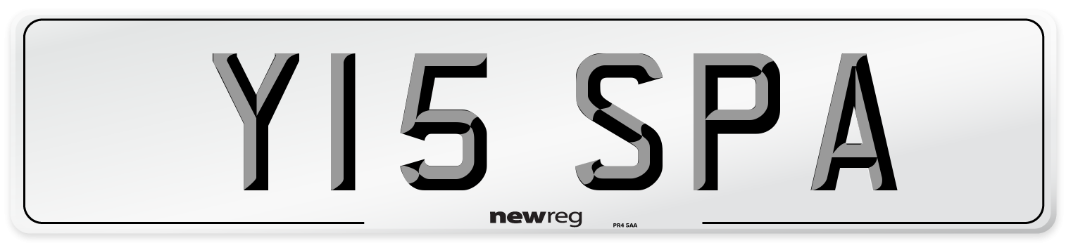 Y15 SPA Front Number Plate