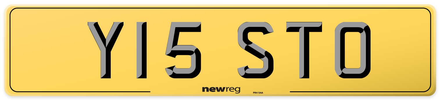 Y15 STO Rear Number Plate