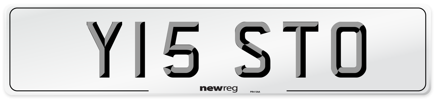 Y15 STO Front Number Plate