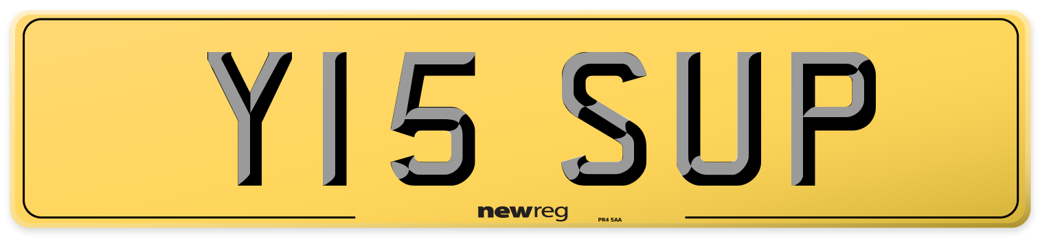Y15 SUP Rear Number Plate