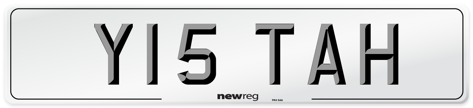 Y15 TAH Front Number Plate