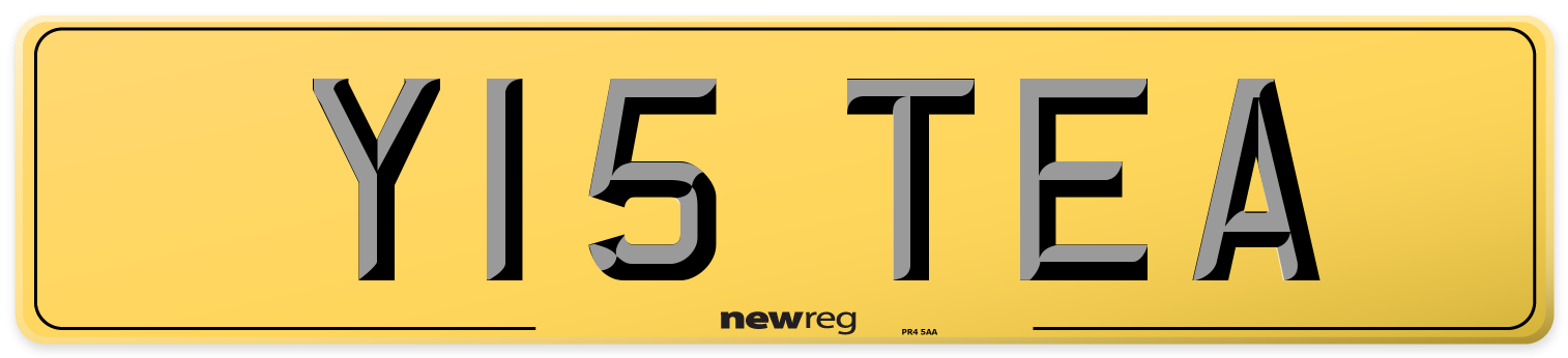 Y15 TEA Rear Number Plate