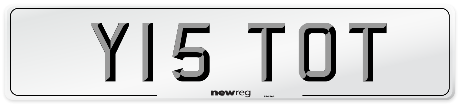 Y15 TOT Front Number Plate