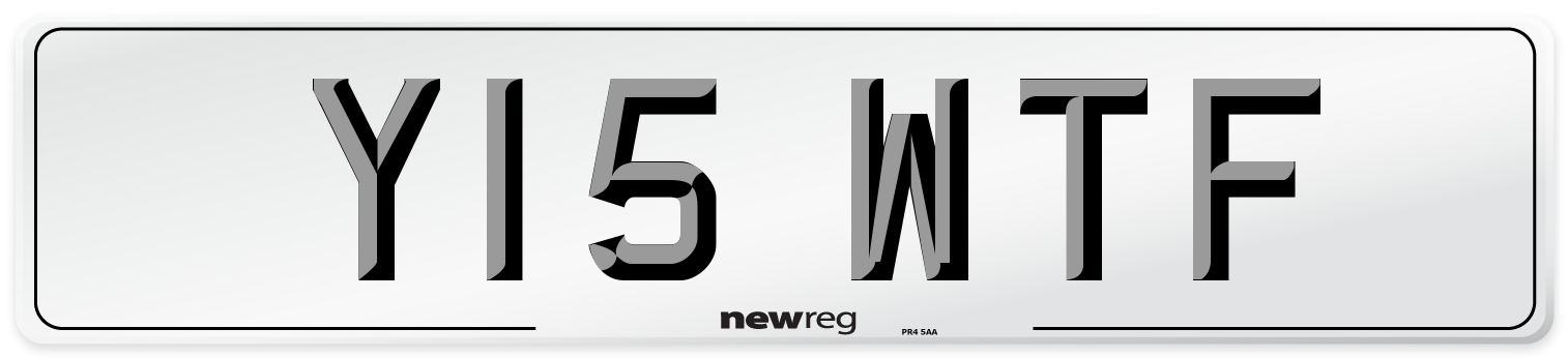 Y15 WTF Front Number Plate