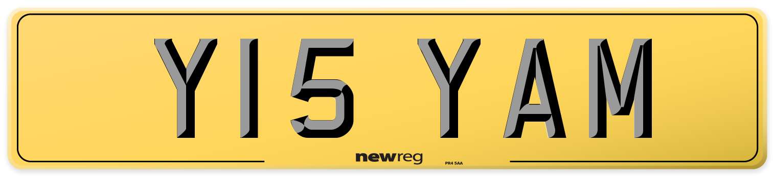 Y15 YAM Rear Number Plate