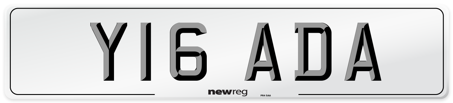 Y16 ADA Front Number Plate