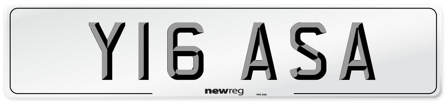 Y16 ASA Front Number Plate