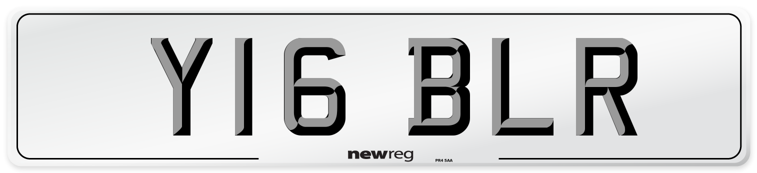 Y16 BLR Front Number Plate