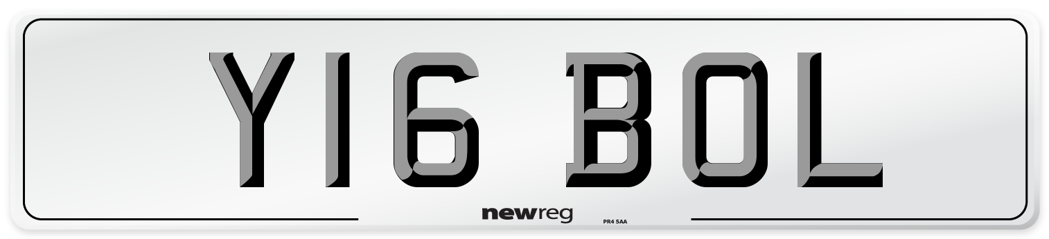 Y16 BOL Front Number Plate