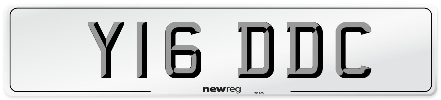 Y16 DDC Front Number Plate