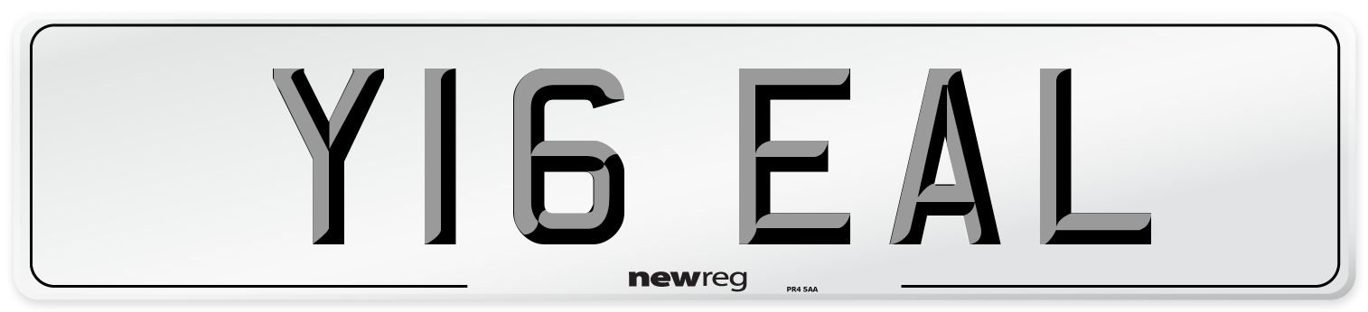 Y16 EAL Front Number Plate