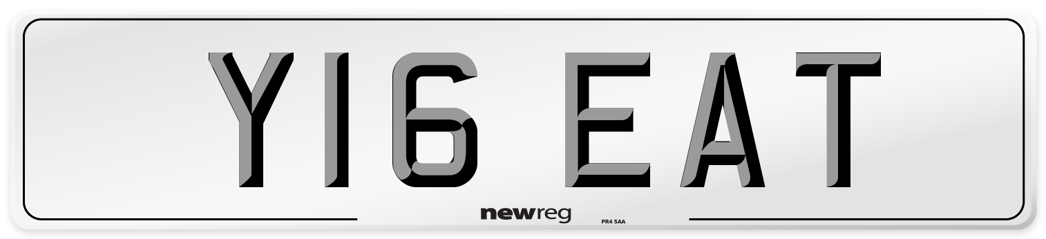 Y16 EAT Front Number Plate