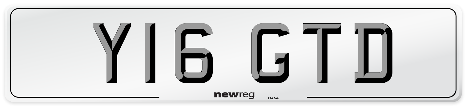 Y16 GTD Front Number Plate