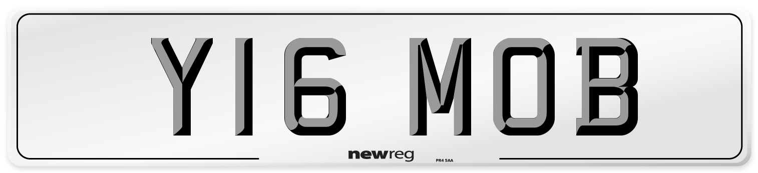 Y16 MOB Front Number Plate
