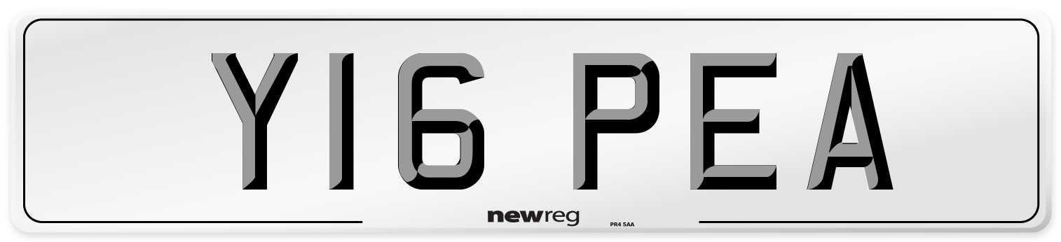 Y16 PEA Front Number Plate