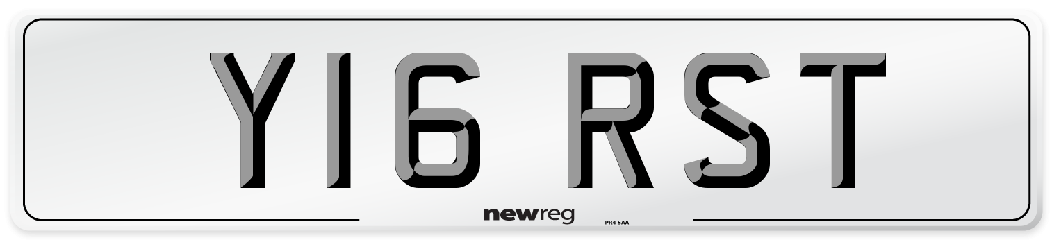 Y16 RST Front Number Plate