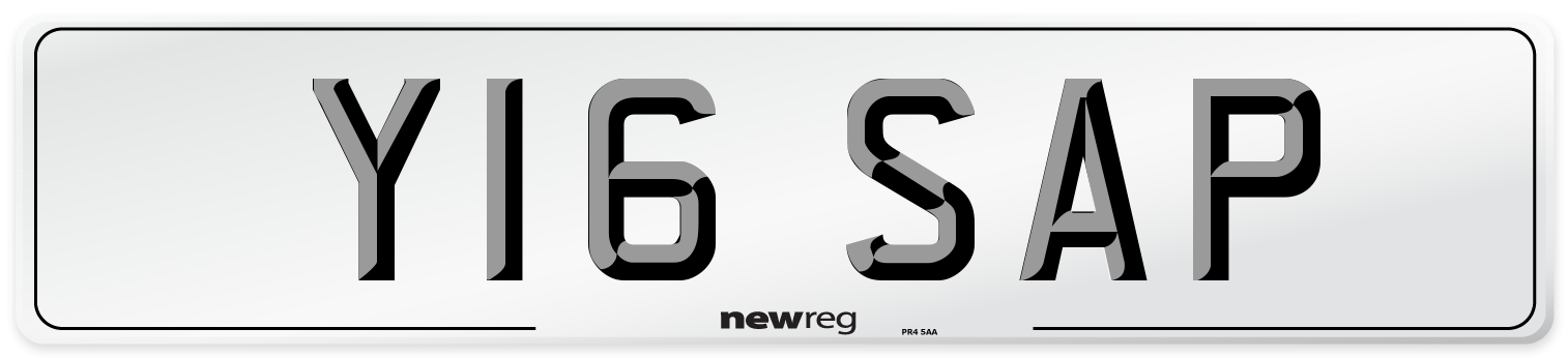 Y16 SAP Front Number Plate
