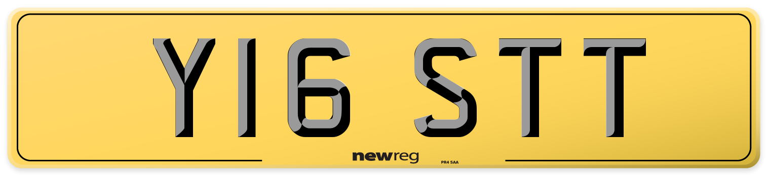Y16 STT Rear Number Plate