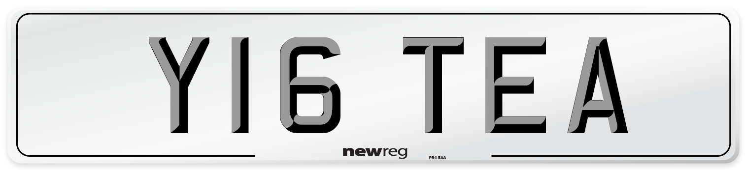 Y16 TEA Front Number Plate