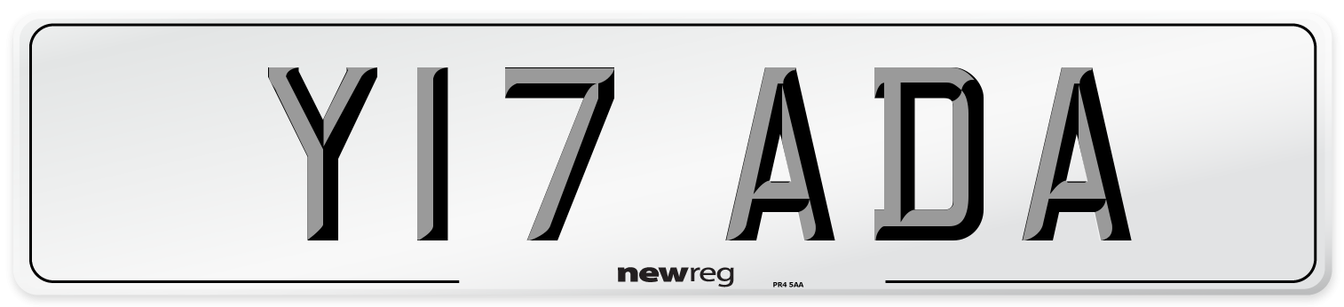 Y17 ADA Front Number Plate
