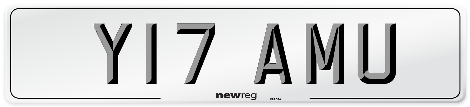 Y17 AMU Front Number Plate