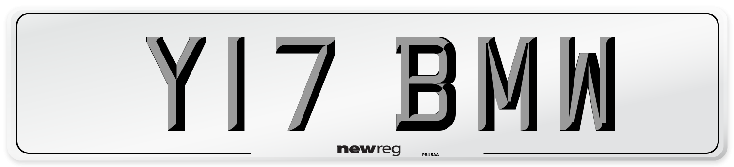 Y17 BMW Front Number Plate