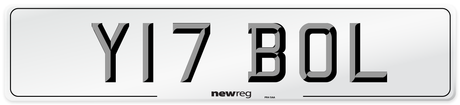 Y17 BOL Front Number Plate