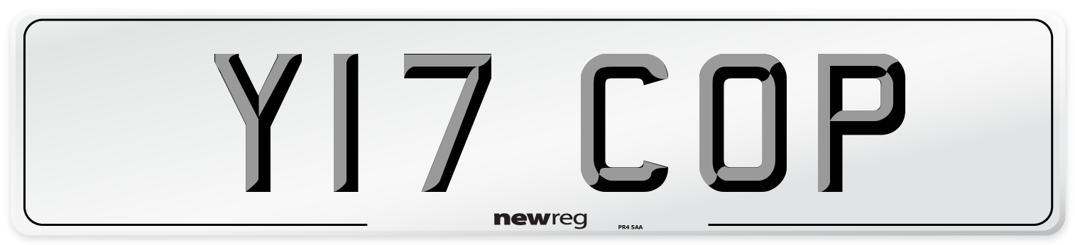 Y17 COP Front Number Plate