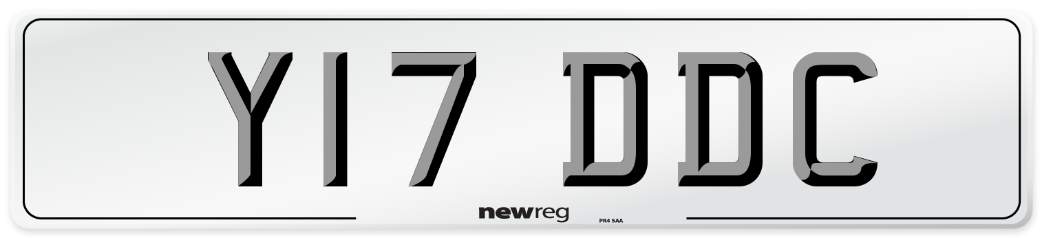 Y17 DDC Front Number Plate