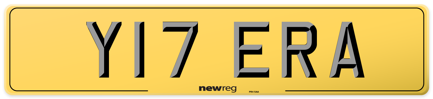 Y17 ERA Rear Number Plate