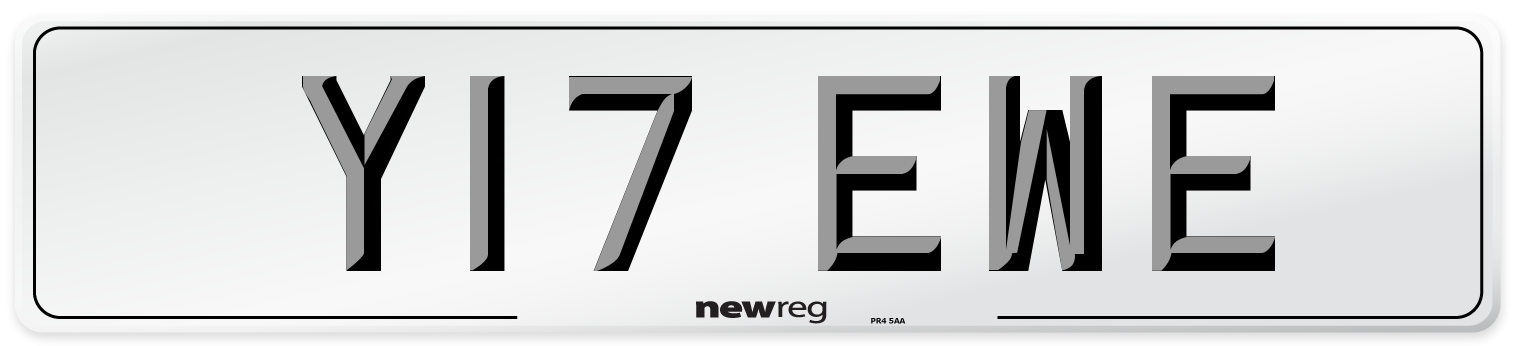Y17 EWE Front Number Plate