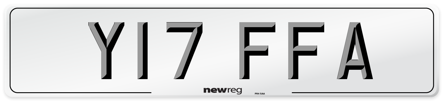 Y17 FFA Front Number Plate