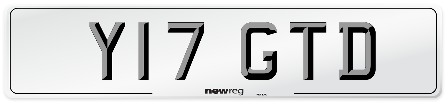 Y17 GTD Front Number Plate