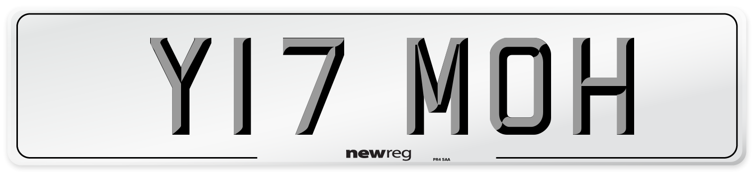 Y17 MOH Front Number Plate