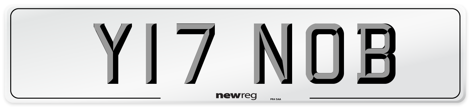 Y17 NOB Front Number Plate