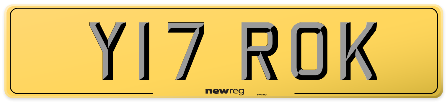 Y17 ROK Rear Number Plate