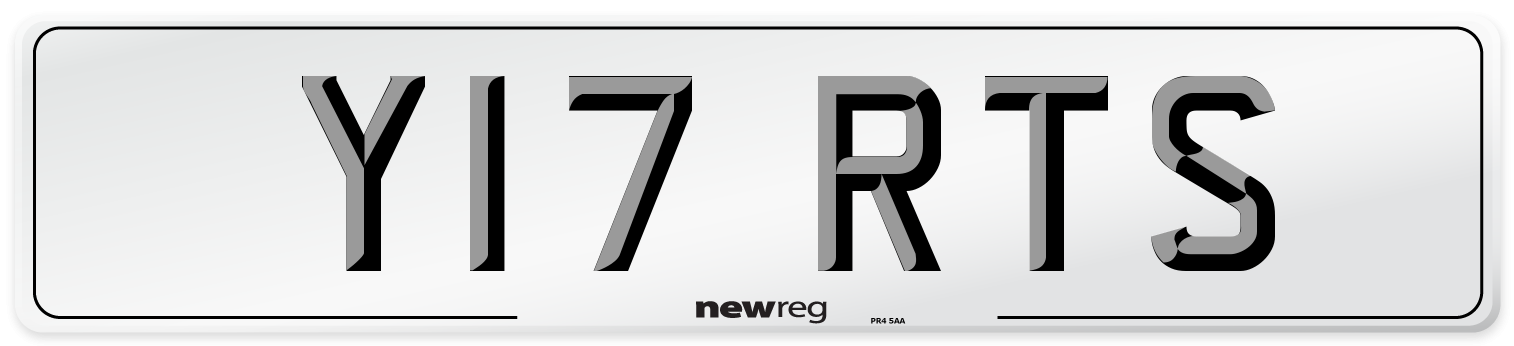 Y17 RTS Front Number Plate
