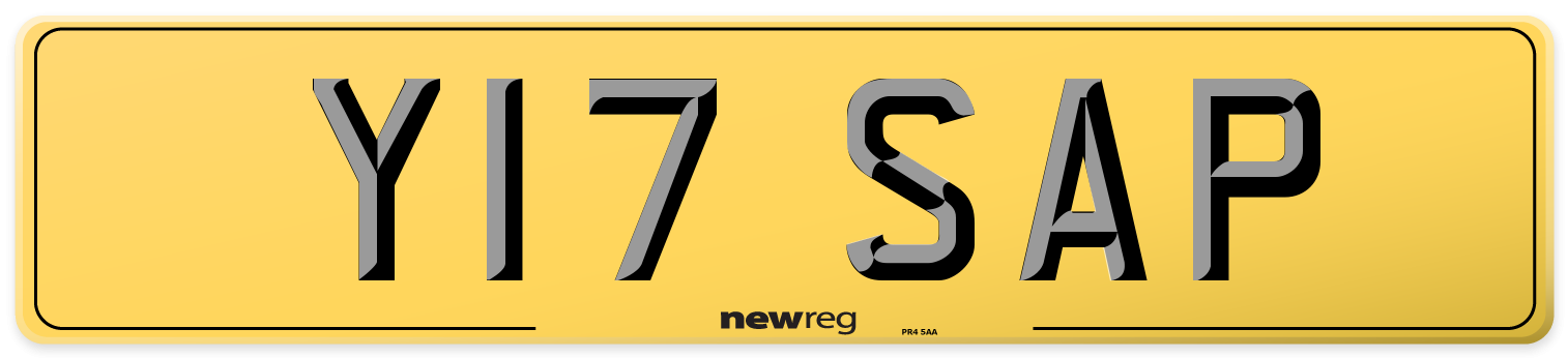 Y17 SAP Rear Number Plate