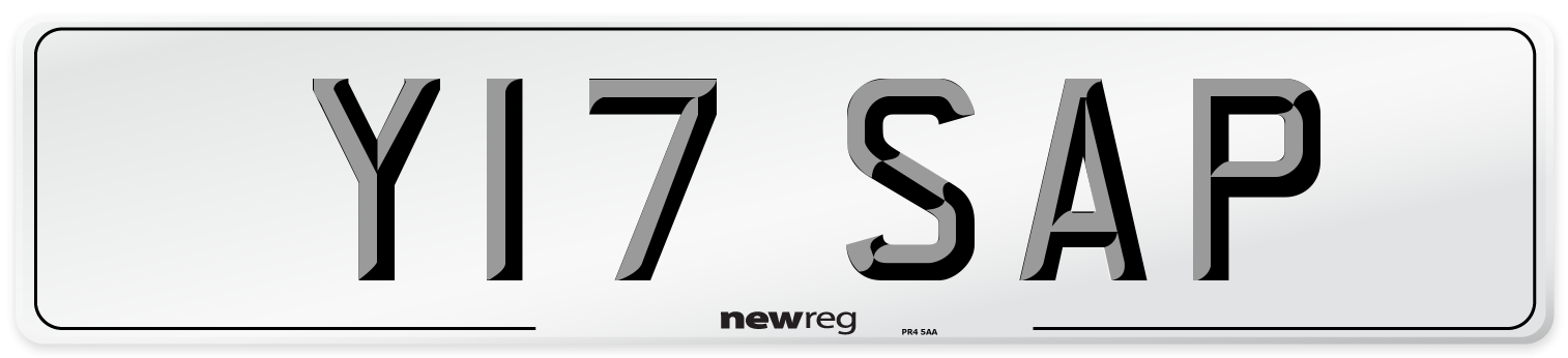 Y17 SAP Front Number Plate