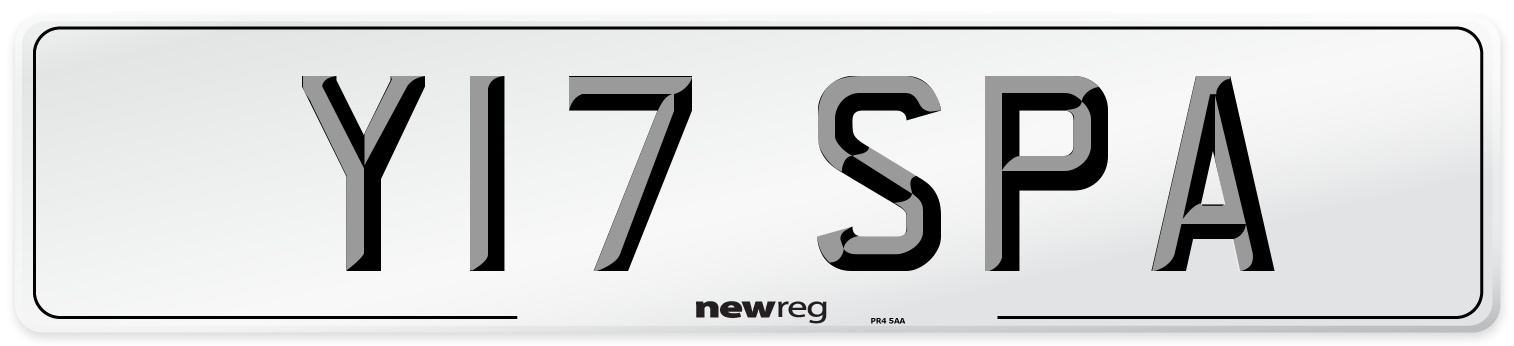 Y17 SPA Front Number Plate