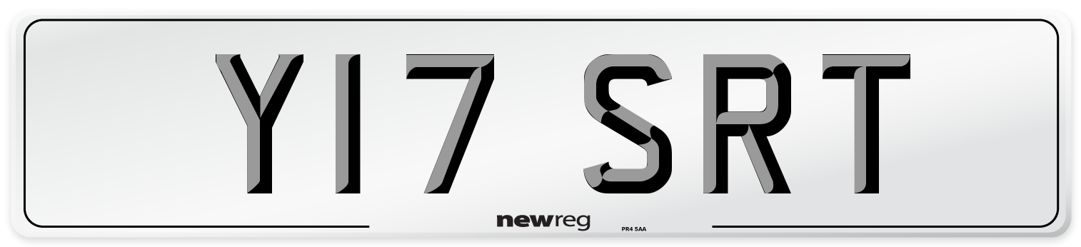 Y17 SRT Front Number Plate