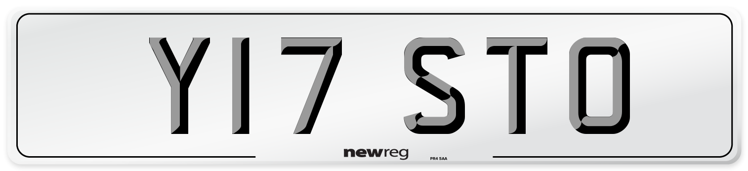 Y17 STO Front Number Plate