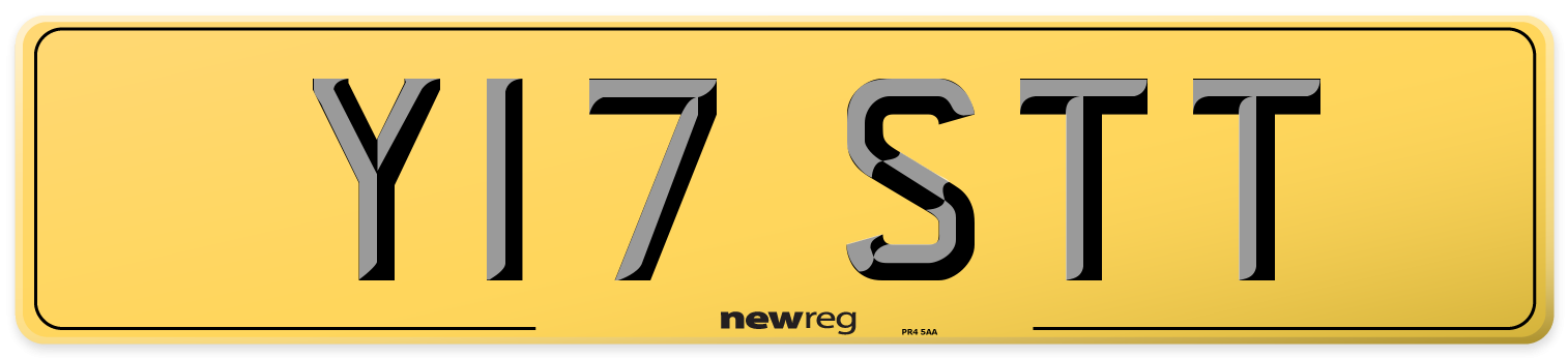 Y17 STT Rear Number Plate