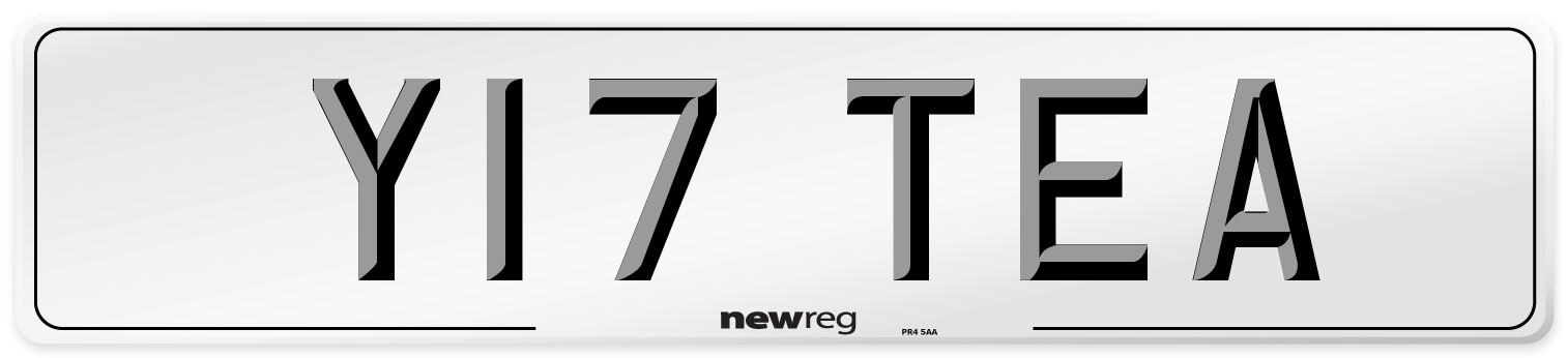 Y17 TEA Front Number Plate
